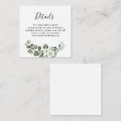 Carte D'accompagnement Eucalyptus Rustique Mariage de verdure (Devant / Derrière)