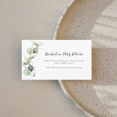 Carte D'accompagnement Eucalyptus Script Botanical Graduical Party