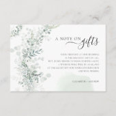 Carte D'accompagnement Eucalyptus Une note sur les cadeaux qui souhaitent (Devant)