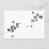 Carte D'accompagnement Eucalyptus verdoyant Afficher Wedding shower nupti (Dos)