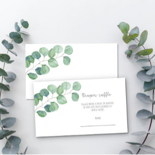 Carte D'accompagnement Eucalyptus verdoyant - billet de tirage au sort