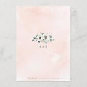 Carte D'accompagnement Eucalyptus verdure anémonique floral rustique mari (Dos)