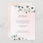 Carte D'accompagnement Eucalyptus verdure anémonique floral rustique mari (Devant / Derrière)