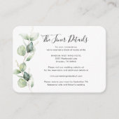 Carte D'accompagnement Eucalyptus Verdure minimaliste Mariage (Devant)