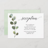 Carte D'accompagnement Eucalyptus verdure simple réception élégante (Devant / Derrière)