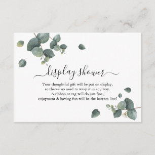 Carte D'accompagnement Eucalyptus vert Afficher Wedding shower nuptiale