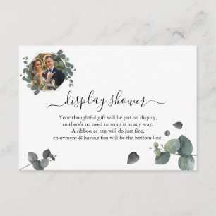 Carte D'accompagnement Eucalyptus vert Afficher Wedding shower nuptiale 