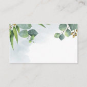 Carte D'accompagnement Eucalyptus veut bien pour boîtier Mariage (Dos)