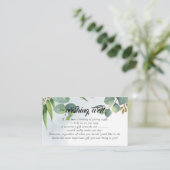 Carte D'accompagnement Eucalyptus veut bien pour boîtier Mariage (Debout devant)