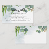 Carte D'accompagnement Eucalyptus veut bien pour boîtier Mariage (Devant / Derrière)