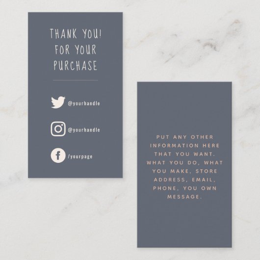 Carte D'accompagnement Évaluation des commandes client de Liens sociaux (Devant / Derrière)