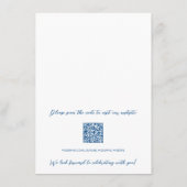 Carte D'accompagnement Événements de week-end et hôtel bleu marine minima (Dos)