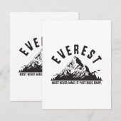 Carte D'accompagnement Everest (Devant / Derrière)