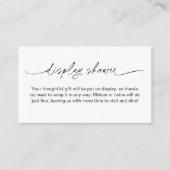 Carte D'accompagnement EVERLEIGH Affichage de douche minimaliste (Devant)