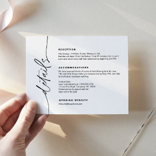 Carte D'accompagnement EVERLEIGH Minimalist Wedding Details Enclosure