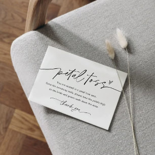 Carte D'accompagnement EVERLEIGIGH Mariage Petal Toss Seat Card