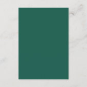 Carte D'accompagnement EVERLY Art Deco Emerald QR Code Wedding Details (Dos)