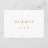 Carte D'accompagnement EVERLY Gold Art Déco Commande Merci Faite à la Mai (Devant)