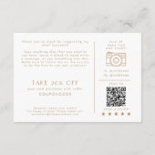 Carte D'accompagnement EVERLY Gold Art Déco Commande Merci Faite à la Mai (Dos)