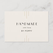 Carte D'accompagnement EVERLY Ivory Handmade with Love Thank You Order (Devant)