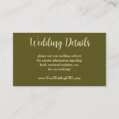 Carte D'accompagnement Exécution (L'Embrace) par Gustav Klimt Mariage (Dos)