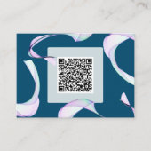 Carte D'accompagnement Exemple classique violet bleu foncé code QR RSVP (Devant)