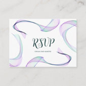 Carte D'accompagnement Exemple de code QR violet RSVP (Devant)