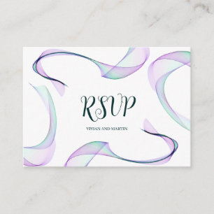 Carte D'accompagnement Exemple de code QR violet RSVP