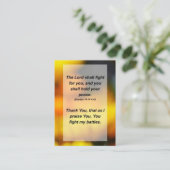 Carte D'accompagnement Exode 14:14 Le Seigneur se battra pour vous et vou (Debout devant)