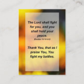 Carte D'accompagnement Exode 14:14 Le Seigneur se battra pour vous et vou (Devant)