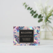 Carte D'accompagnement Exotic Posh GIft Registry Details Enclosure Cards (Debout devant)