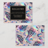 Carte D'accompagnement Exotic Posh GIft Registry Details Enclosure Cards (Devant / Derrière)