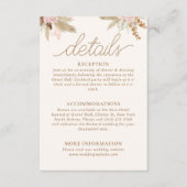 Carte D'accompagnement Exotique moderne Boho Mariage tropical (Devant)