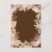 Carte D'accompagnement Exotique moderne Boho Mariage tropical (Dos)