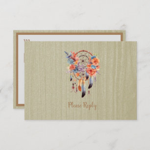 Carte D'accompagnement Exquise Boho Dream Catcher Wedding RSVP