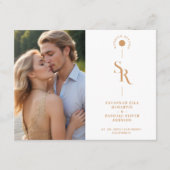 Carte D'accompagnement Exquisite Chic Minimalist Gold Wedding Initials (Devant)