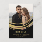 Carte D'accompagnement Exquisite Modern Golden Abstract Geometric Shape (Devant)