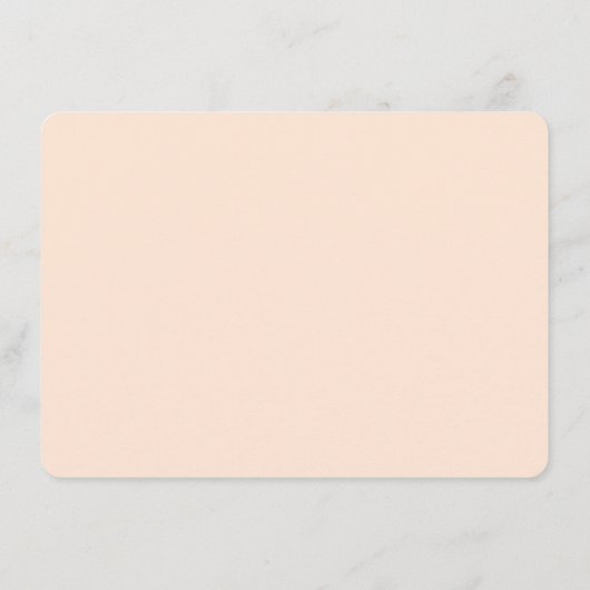 Carte D'accompagnement Exquisite Peach Text Design (Dos)