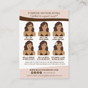 Carte D'accompagnement Eyebrow, soins postérieurs et rappel de rendez-vou