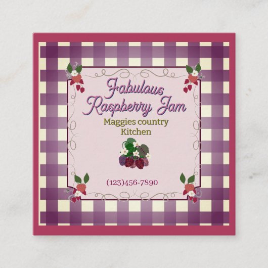 Carte D'accompagnement fabuleux ÉTIQUETTE de confiture de framboise (Devant)