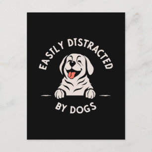 Carte D'accompagnement Facilement distrait par les chiens
