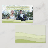 Carte D'accompagnement Faire Annonce de Mariage Moderne Dégradé Pastel Aq (Devant / Derrière)