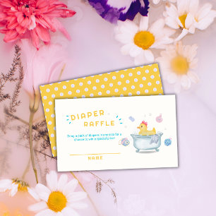Carte D'accompagnement Faire coucou dans la baignoire Tirage au sort de c