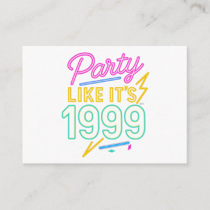 Carte D'accompagnement Faire la fête comme si c'était 1999®™ – Tension né