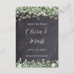 Carte D'accompagnement Faire part de date de sauvetage de verdure d'eucal