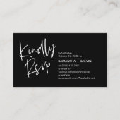 Carte D'accompagnement Faire part de mariage minimaliste moderne avec RSV (Devant)