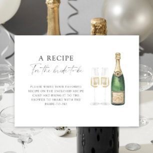 Carte D'accompagnement Faire sauter le champagne - Recette pour la future