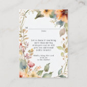 Carte D'accompagnement Fairy Fall Floral Daisy Baby Girl Diaper Raffle (Dos)