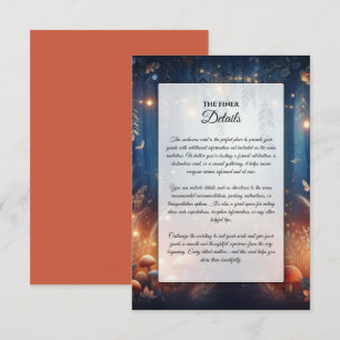Carte D'accompagnement Fairy Lights et Moonlit Forest Magic Mariage