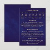 Carte D'accompagnement Fairy Tale Timeline Détails du Mariage Purple Gold (Devant / Derrière)